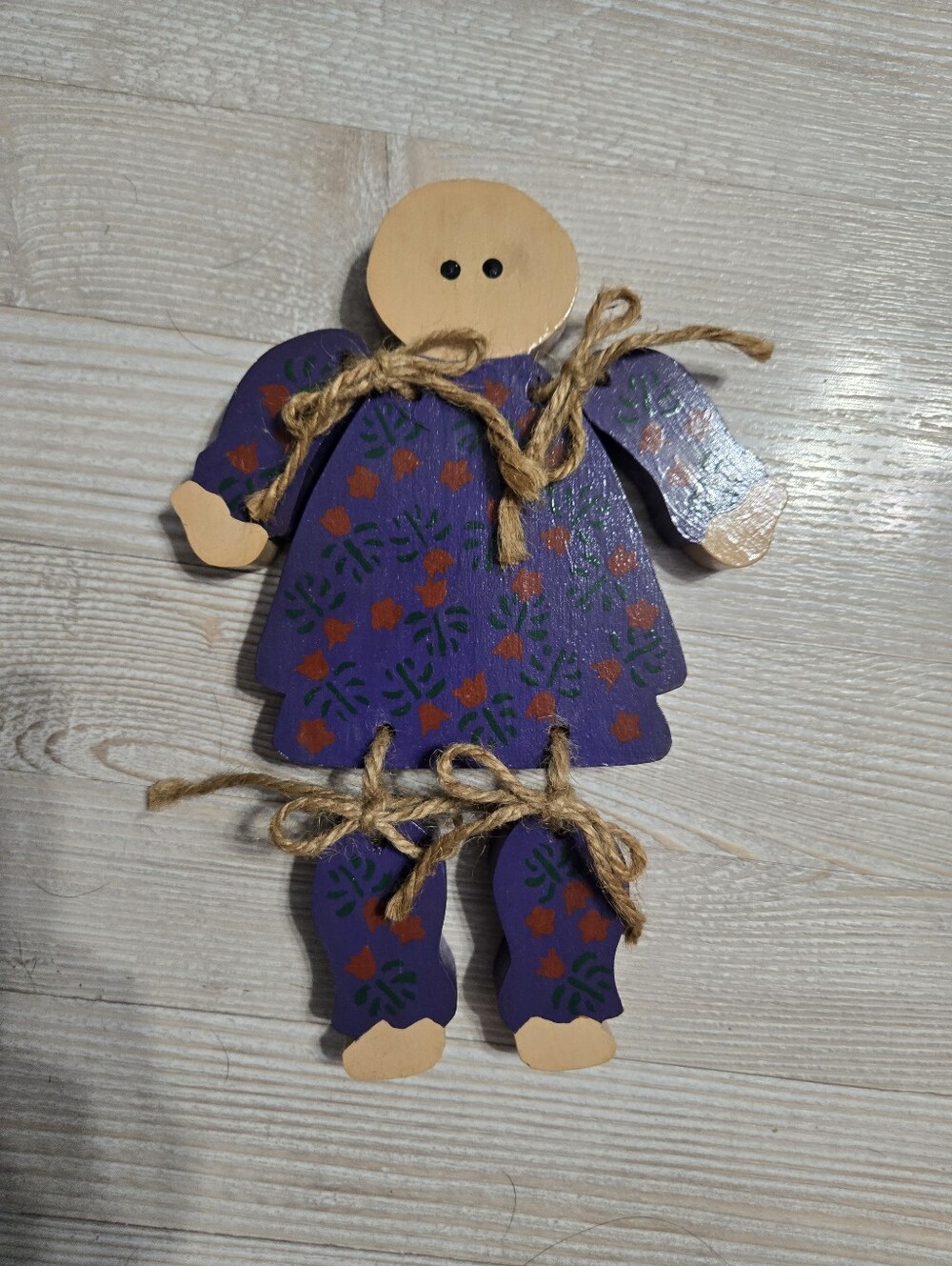 Handmade Wooden Folk Art Doll